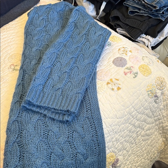 Blue Women's Hooded Sweater - Picture 7 of 8